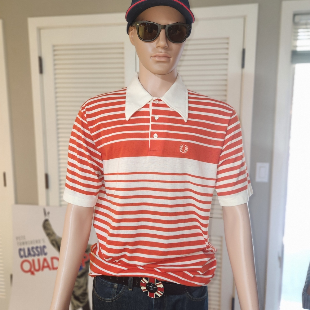 Fred Perry Red Striped Men's Polo Shirt